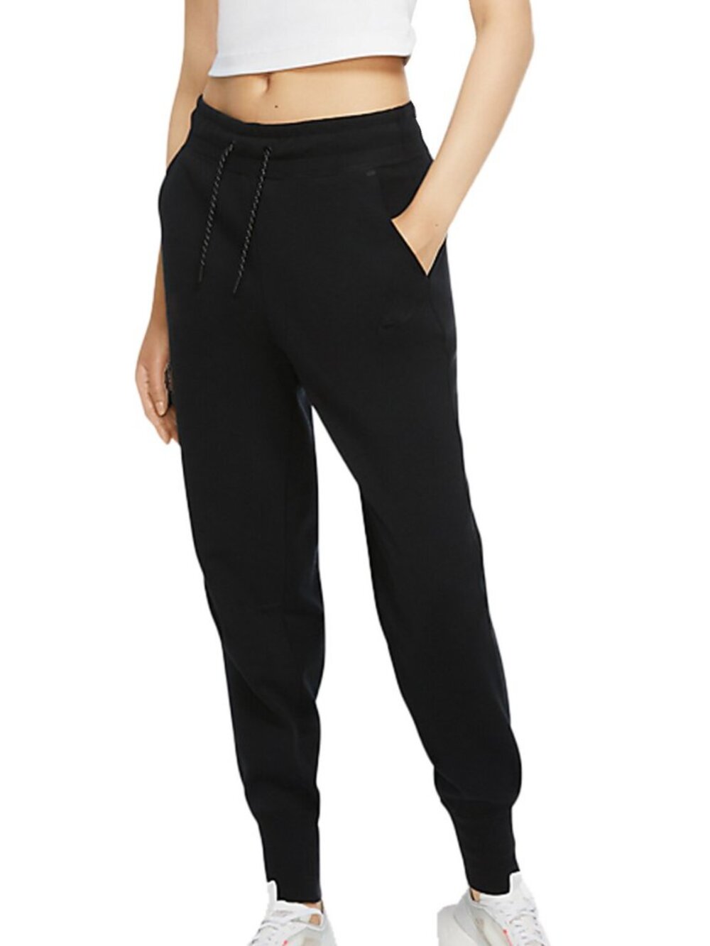 Nike Women's Black Tech Sportswear Fleece Casual Jogger Pants Size M